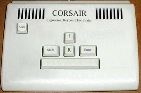 Ergonomic keyboard for pirates